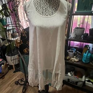 Umgee Cream Lace Tank Top